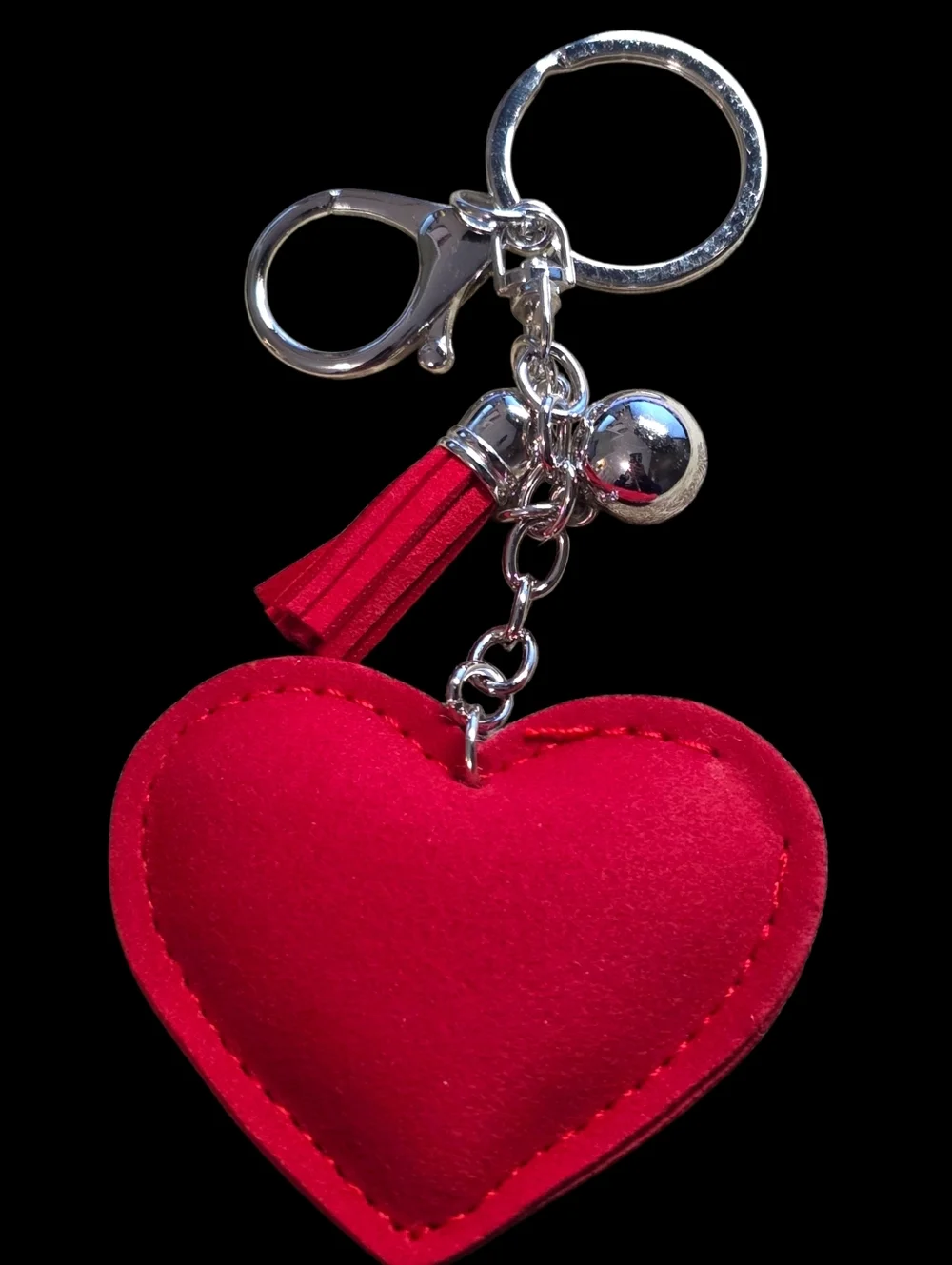 Nurse Heart Crystal Bag Charm Keychain